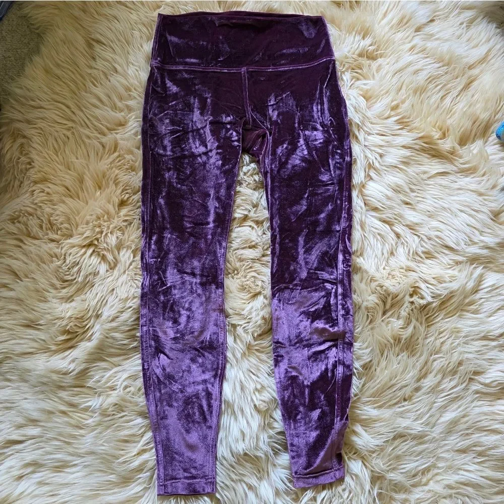 Lululemon Wunder Under Purple Velvet Special Edition Leggings Size 10